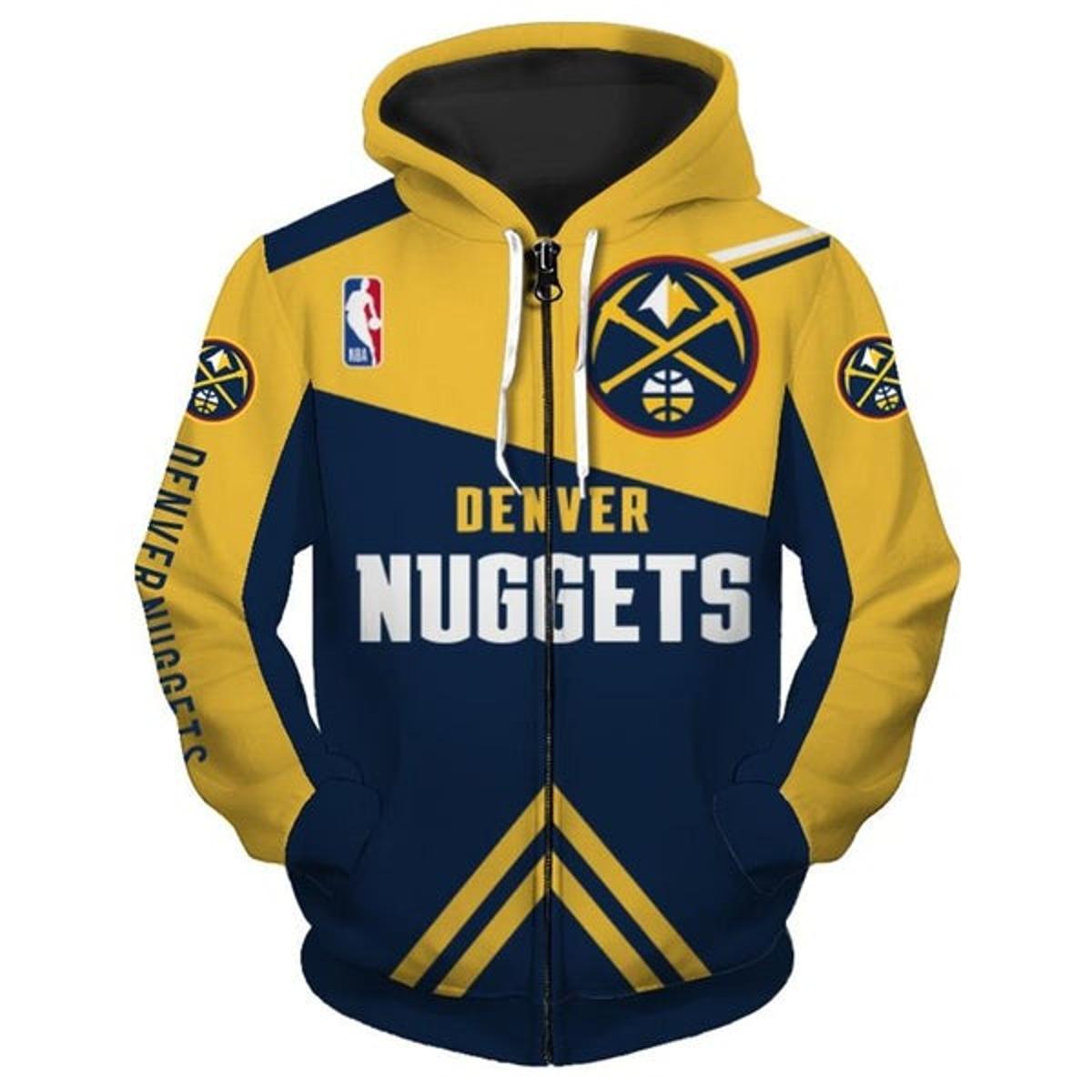 Denver Nuggets Mickey Slam Dunk Zip Hoodie Gifts For Lovers