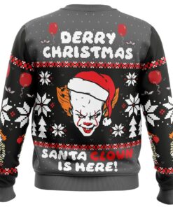 Derry Christmas Pennywise The Clown Ugly Sweater Xmas Outfit For Horror Fans 2