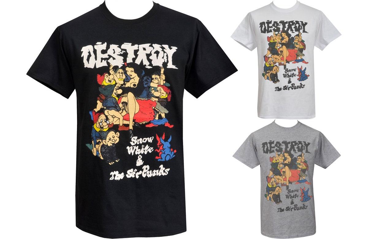 Destroy Band Snow White And The Sir Punks T-shirt