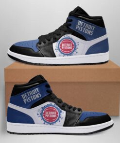 Detroit Pistons Blue Black Air Jordan 1 High Tops