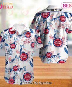 Detroit Pistons Vintage Floral Aloha Shirt Best Hawaiian Outfit For Nba Fans