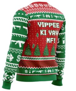 Die Hard Character Hans Gruber Falling From Nakatomi Funny Ugly Christmas Sweater 5