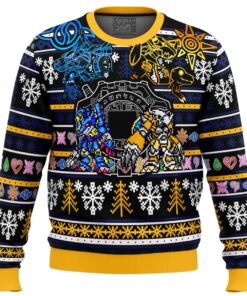 Digimon Series Colorful Ugly Christmas Sweater Funny Gift For Fans