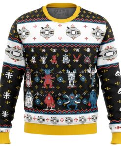 Digimon Series Colorful Ugly Christmas Sweater Funny Gift For Fans