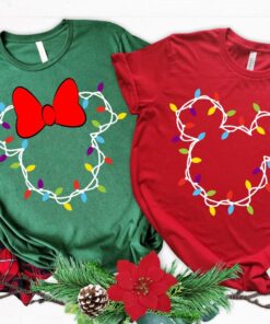 Disney Mickey Mouse Christmas Theme T-shirt For Men Women Kids