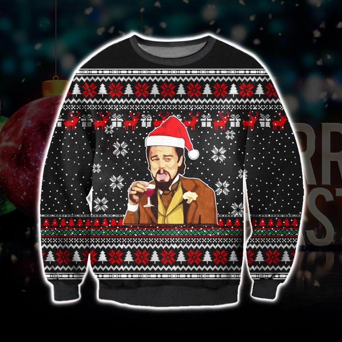 Leonardo DiCaprio Ugly Sweater Funny Gift For Fans