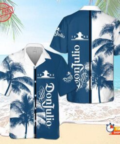 Don Julio Palm Tree White Blue Aloha Shirt Best Gift For Fans