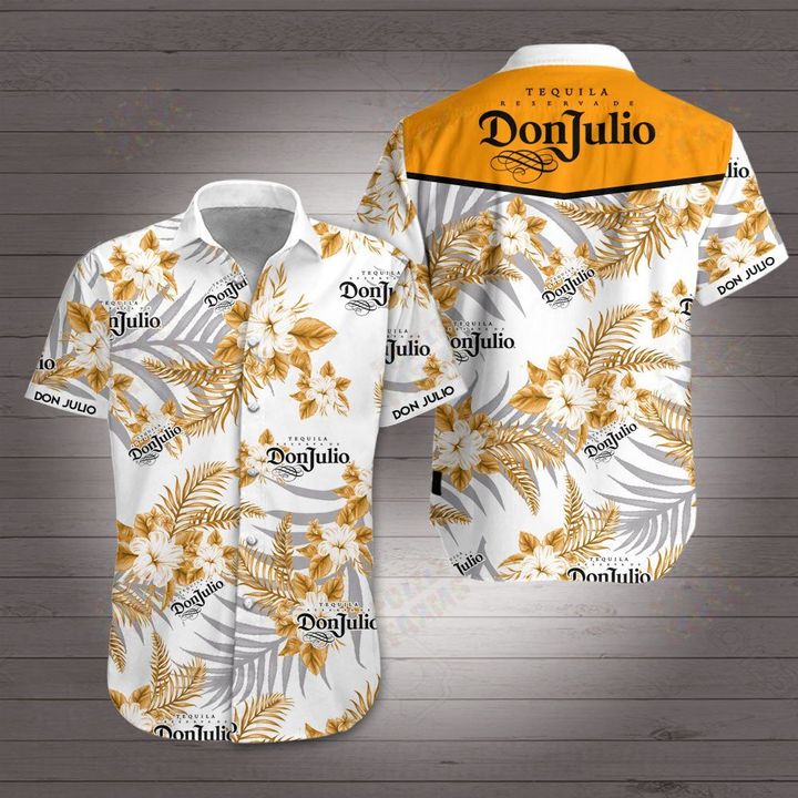 Don Julio Palm Tree White Blue Aloha Shirt Best Gift For Fans