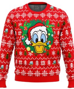 Donald Duck Christmas Head Funny Christmas Sweaters