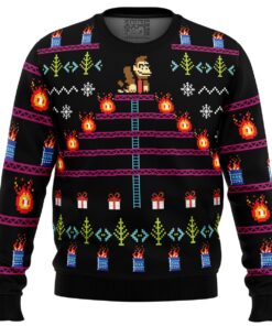 Donkey Kong Drums Plus Size Ugly Xmas Sweater Best Holiday Gift For Video Game Fans