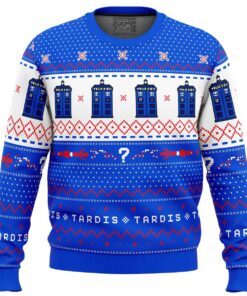 Dr Who Tardis Plus Size Ugly Christmas Sweater Best Gift For Sci-fi Series Fans