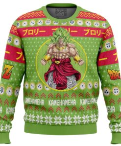 Dragon Ball Z Character Broly Ugly Christmas Sweater Best Gift For Fans 1