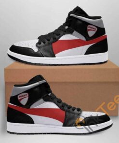 Ducati Black White Air Jordan 1 High Sneakers Gift