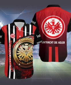 Eintracht Frankfurt Big Logo Special Design Hawaiian Shirt Best Gift For Bundesliga Fans