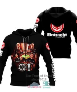 Eintracht Frankfurt Black Zip Hoodie Gifts For Lovers