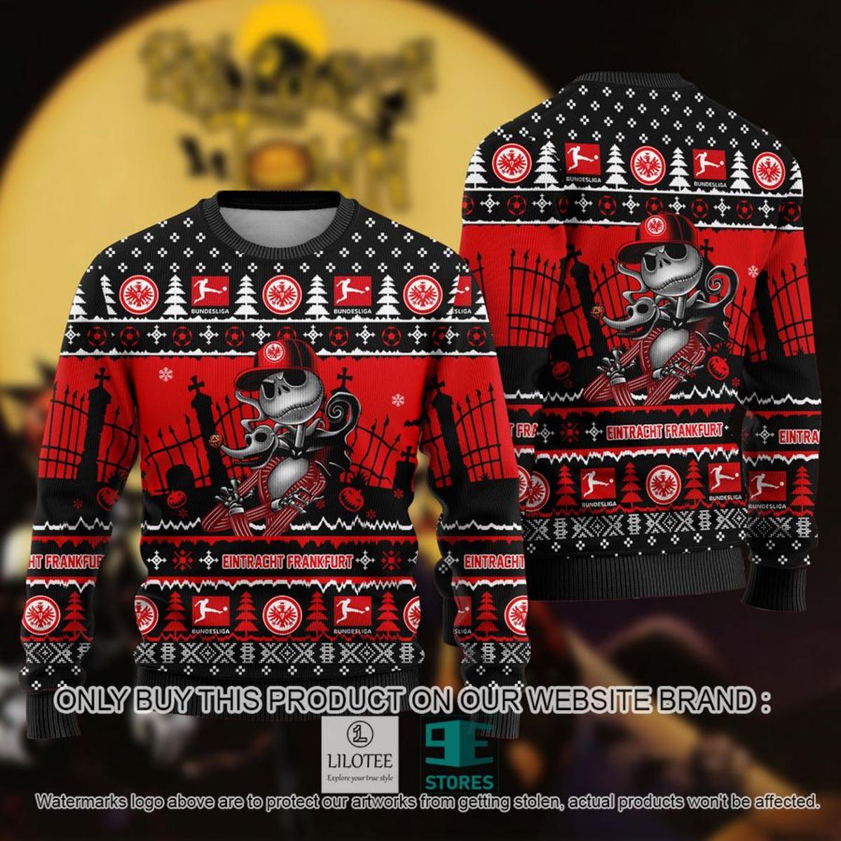 Eintracht Frankfurt Santa Hat Ugly Christmas Sweater For Fans