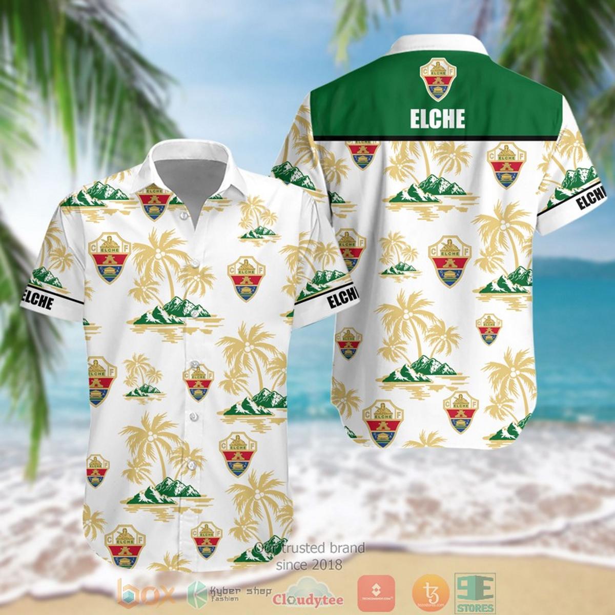 Elche Cf Coconut Island White Red Tropical Hawaiian Shirt Gift Ideas