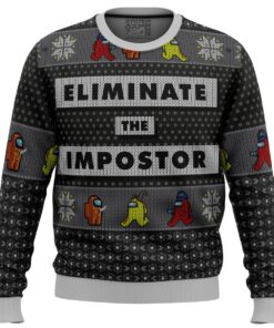 Impostor Hiding Among Us Funny Ugly Christmas Sweater