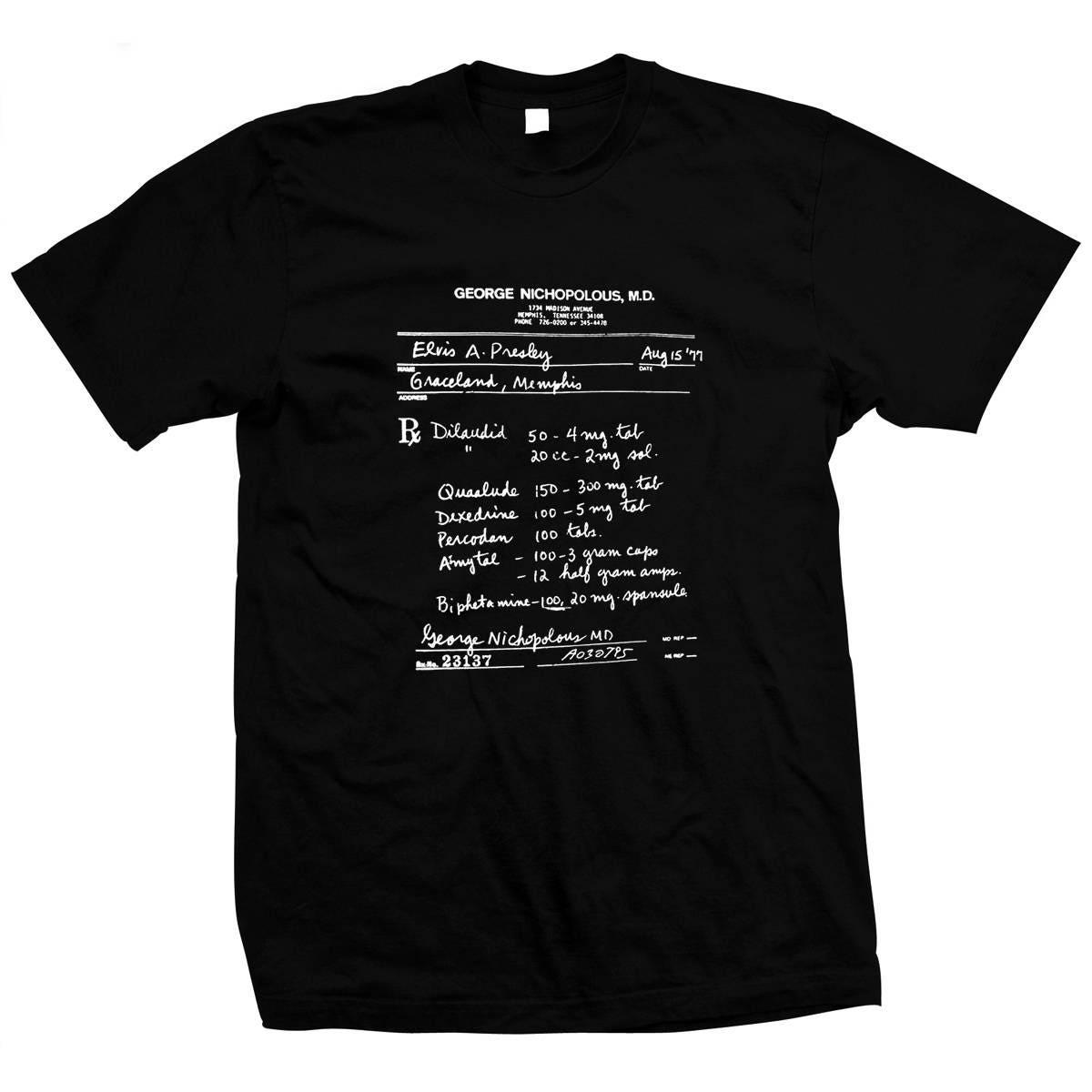 Elvis Presley Doctor’s Script Unisex T-shirt Gifts For Fans