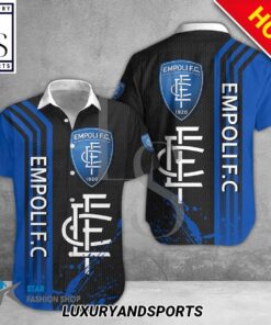 Empoli Fc Black Blue Simple Style Hawaiian Shirt Best Gift For Serie A Fans