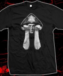 English Occultist Aleister Crowley T-shirt Occult Black Magic Graphic Shirt