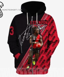 Essendon Bombers Anthony Mcdonald-tipungwuti Black Red Zip Hoodie