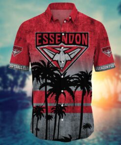 Essendon Bombers Coconut Trees Tropical Aloha Shirt For Men Women Afl Fans