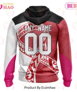 Essendon Bombers Custom Name Number Fight Cancer Zip Up Hoodie Gift 2