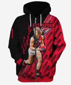 Essendon Bombers Dyson Heppell Zip Hoodie For Men And Women