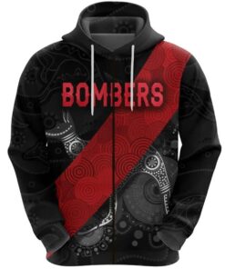 Essendon Bombers Indigenous Zip Up Hoodie For Fans 1