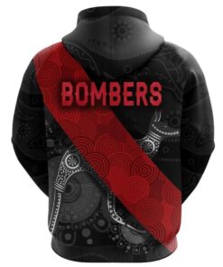 Essendon Bombers Indigenous Zip Up Hoodie For Fans 2