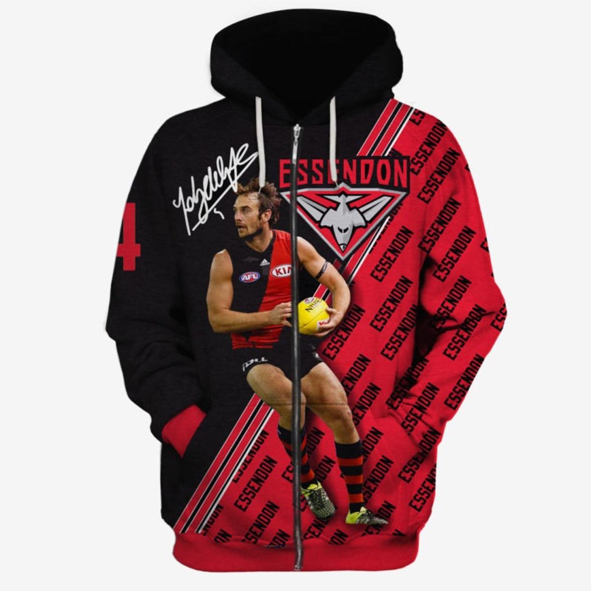 Essendon Bombers Tim Watson Zip Hoodie For Fans