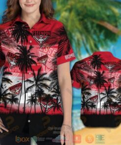 Essendon Bombers Summer Beach Patterns Vintage Hawaiian Shirt Best Gift For Afl Fans 3