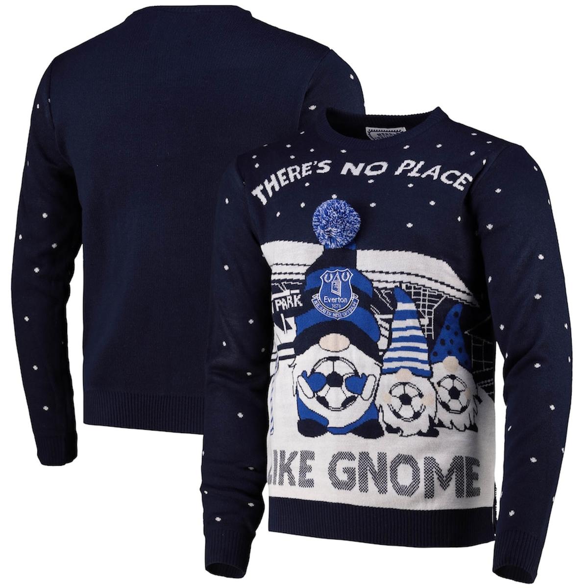 Everton Fc Skyline Fairisle Funny Christmas Blue Sweater