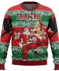 Fairy Tail Lucy And Natsu Christmas Style Ugly Christmas Sweater Gift For Manga Anime Fans