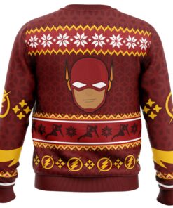 Fast Christmas The Flash Logo Ugly Christmas Sweater Best Gift For Dc Comics Fans 4