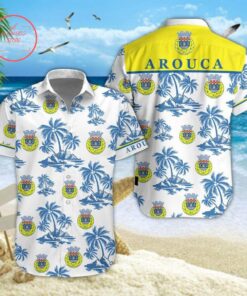 Fc Arouca Coconut Islands Patterns Best Hawaiian Shirt For Primeira Liga Fans