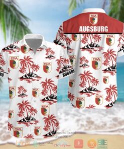 Fc Augsburg Coconut Tree Patterns Tropical Hawaiian Shirt Size From S To 5xl