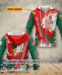 Fc Augsburg Red White Zip Hoodie Gifts For Lovers