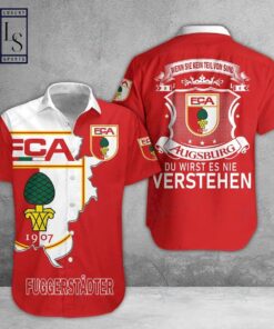 Fc Augsburg Logo Vintage Hawaiian Shirt For Bundesliga Fans Men Women
