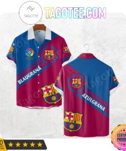 Fc Barcelona Blaugrana Laliga Simple Style Hawaiian Shirt Size From S To 5xl