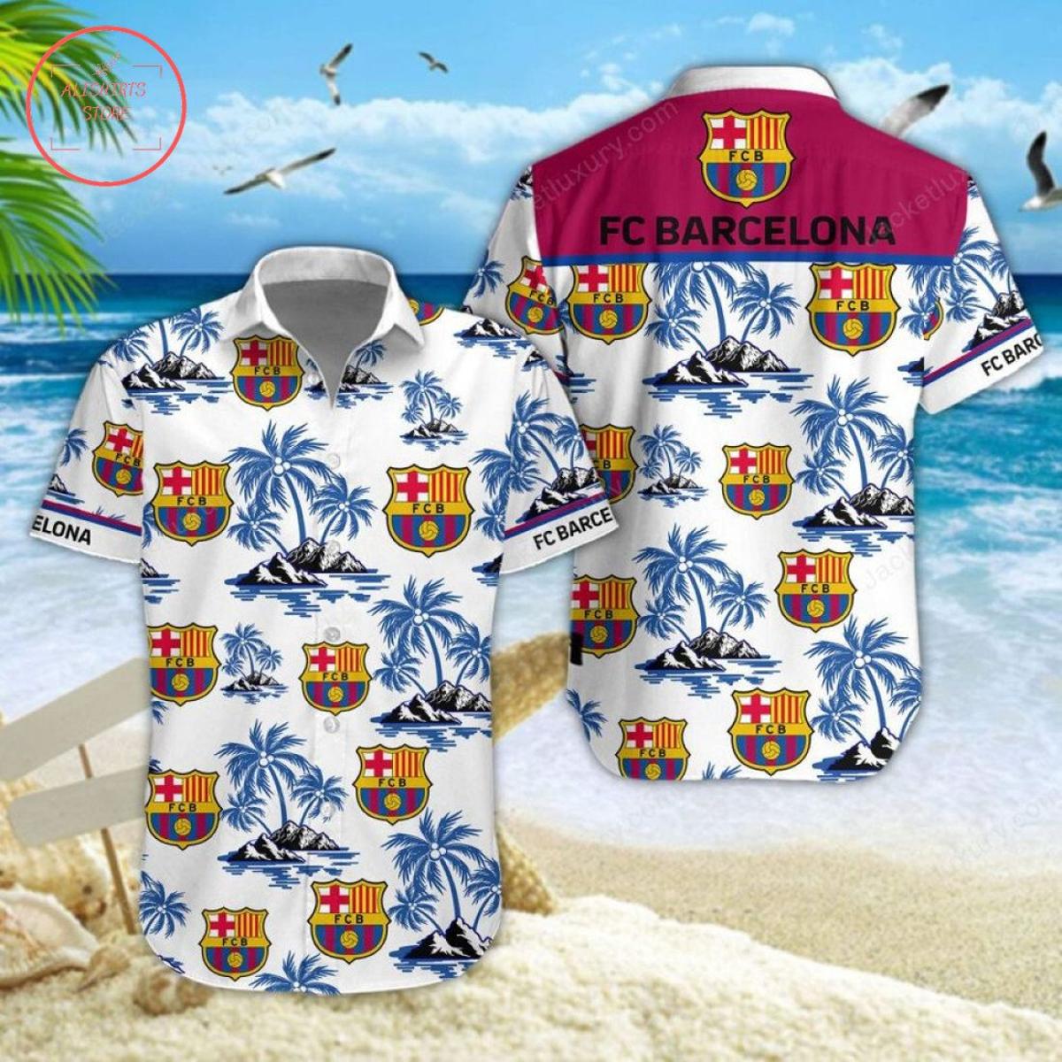 Fc Barcelona Blaugrana Laliga Simple Style Hawaiian Shirt Size From S To 5xl