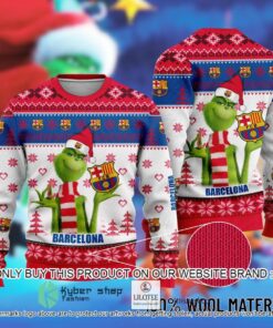 Fc Barcelona The Grinch Ugly Christmas Sweater For Fans