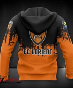 Fc Lorient Yellow Black Zip Hoodie Best Gift For Fans