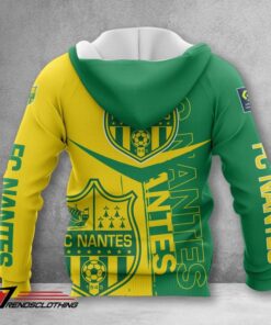 Fc Nantes Green Yellow Zip Hoodie Gift For Fans