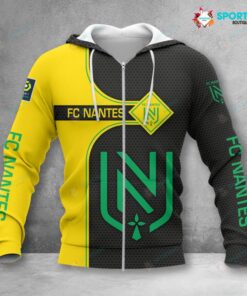 Fc Nantes Yellow Black Zip Hoodie Funny Gift For Fans