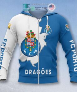 Fc Porto Blue White Dragoes Zip Hoodie Funny Gift For Fans