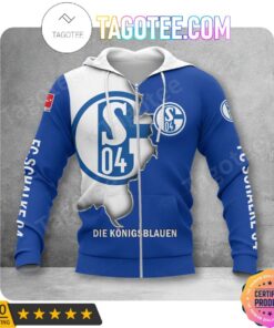Fc Schalke 04 Blue Zip Hoodie Funny Gift For Fans