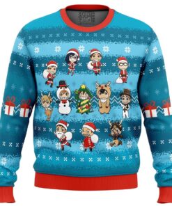 Christmas Style Haikyuu Chibi Character Funny Ugly Christmas Sweater For Manga Anime Fans