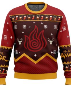 Firebenders Fire Nation Avatar Xmas Sweater 1